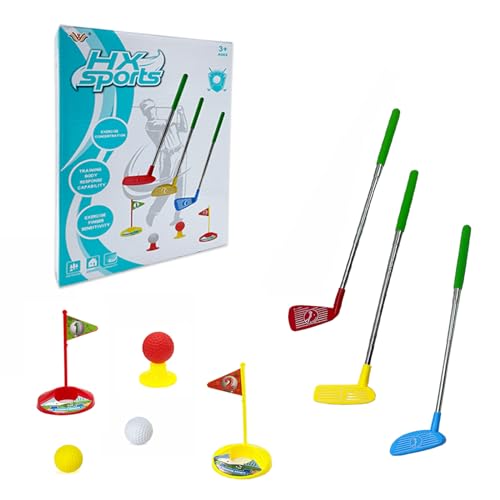 ZUNIPLEX Minigolf Kinder,Golfschläger 5-7 Jahre,Einziehbare Golfschläger für einfaches Tragen,Minigolfschläger,Kinderspielzeug für Draußen und Drinnen