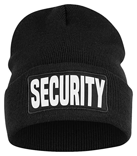 OM3 Beanie Mütze Security Sicherheitsdienst Sicherheitspersonal | Schwarz | Unisex