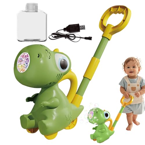 Dinosaurierblasengebläse, Dinosaurier -Bubble Machine | Blasengebläser Maker | Dinosaurier Outdoor Push Hinterhofspielzeug, 10 Löcher, Gartenunterhaltung