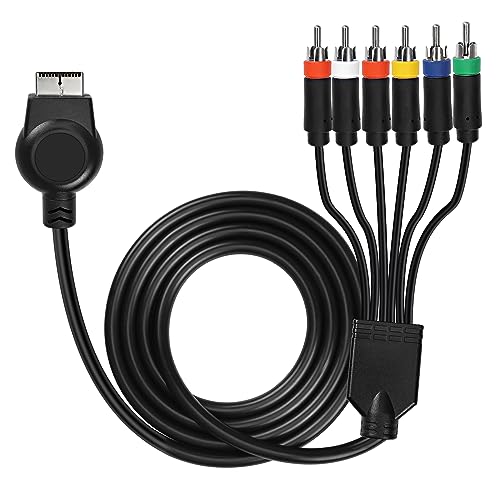 MEIRIYFA PS3 PS2 Component AV Kable, HD Audio Video Cable 5RCA YPbPr Komponenten für PS2/PS3 Konsole - 1.8M, Schwarz