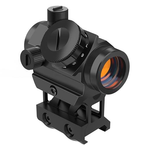 Feyachi RDS-25 Red Dot Visier 4 MOA Rotpunktvisier Gewehr Zielfernrohr Airsoft Visier mit 1 Zoll Riser Mount für Jagd, Softair Pistole