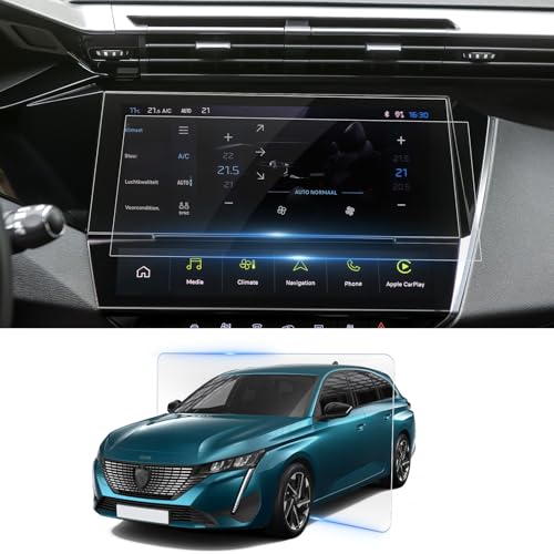BSTW Kompatibel mit Peugeot 308 308 SW 408 2022-2025 Navigation Schutzfolie Peugeot 10 Zoll i-Cockpit Nano Displayschutzfolie 6H Kratzfest Peugeot 308 2025 Zubehör [2 Stück]