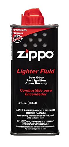 Zippo Unisex – Erwachsene Original f. Benzin Feuerzeuge 125 ml mit Kunststoff-Ventil, Schwarz, 1-Pack