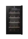 CAVIN Freistehender Weinkühlschrank - Northern Collection 15 Black, 15 Flaschen, Thermoelektrische Kühlung, Geräuschniveau 26 dB, kleiner schwarzer Kühlschrank, Glastür