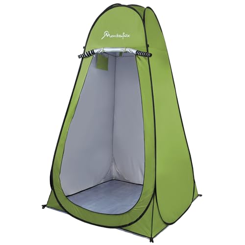 Montafox Multifunktionszelt Pop Up Zelt 2m Groß XXL Toilettenzelt Boden Abnehmbar Duschzelt Umkleide Wurfzelt Outdoor Camping WC Zelt Tragbar Mobile Umkleidekabine, Farbe:Green