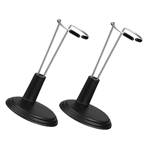 ibasenice 2st Stützrahmen Für Puppen Puppengestelle Gestell Für Puppe Actionfiguren-Display Puppenständer Für Den Haushalt Unterstützung Für Indoor-Puppen Puppenhalter Rostfreier Stahl Black