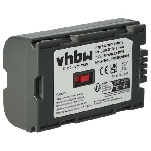 vhbw 1x Akku kompatibel mit Panasonic NV-DS150, NV-DS25, NV-DS27, NV-DS28, NV-DS29, NV-DS3 Videokamera Camcorder (900mAh, 7,2V, Li-Ion)