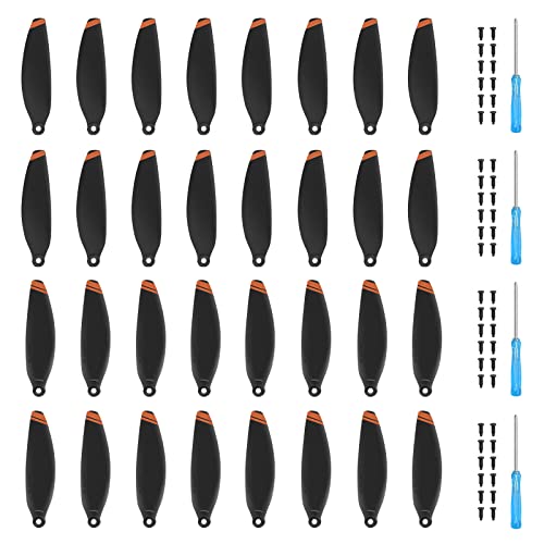 Craznick Propeller für DJI Mini 4K/Mini 2 SE/Mini 2/Mini SE Ersatzpropeller Blätter Geräuscharm Zubehör für DJI Mini 4K 2 SE Drohnenzubehör Exklusive Schrauben Schraubendreher 32Pcs Organe