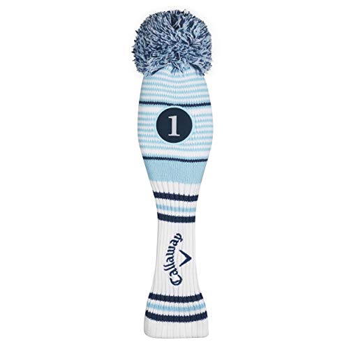Callaway 5520012 Golf Driver-Haube mit Bommel, White/Light Blue/Navy, Einheitsgröße