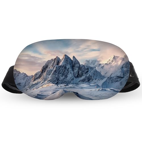 Skibrillenschutz, Case für Snowboard Goggle, Ski Goggle Cover, Winterausrüstung zum Brillenschutz, Brillen Schutzhülle, Zubehör zum Schütz vor Kratzern, Elastisch, Farbe Mountain Dawn [165]