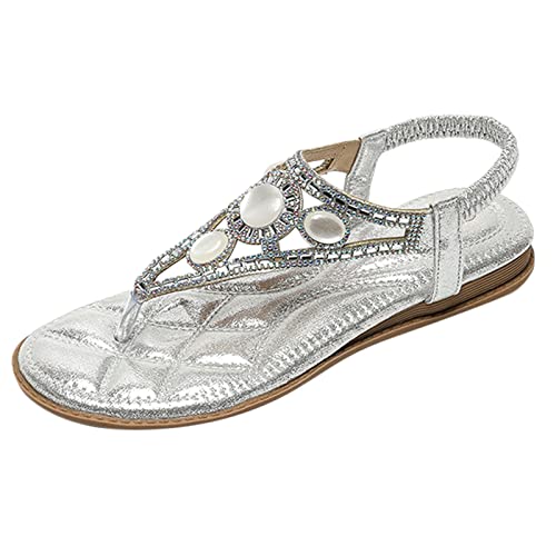 WKAYsIV Sportswear Damen Schuhe Sneaker Italienische Schuhe Damen Neon Grüne Schuhe Damen Walking Schuhe Damen Damen Schuhe Gefüttert Damen Schuhe Textil(Silber,37)