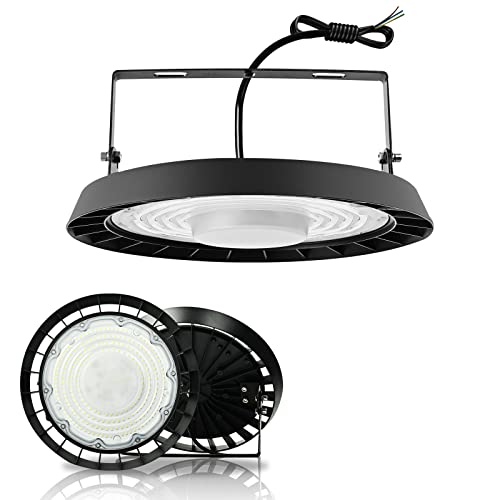 200W UFO LED,20000LM Led Hallenstrahler Mit Ständer 6500K Kaltweiß 120° Abstrahlwinkel Industrielampe Industrie LED Strahler Industrieleuchte, LED High Bay Licht für Werkstätten und Fabrikhallen