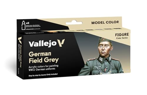 Vallejo 070181 Farbset, Deutsches Uniform-Grau, WWII, 8x17 ml
