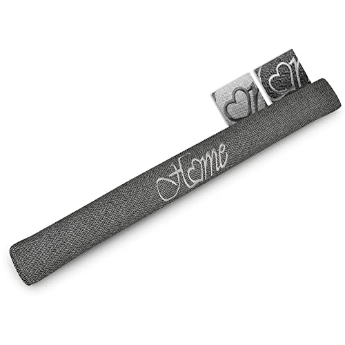 Beautissu Zugluftstopper 90 cm lang Tuuli - 1 kg Windstopper als Türvorleger, Haustür Rolle und Kälteschutz Luftstopper - Luftzugstopper Home Zugluft Stopper in Anthrazit