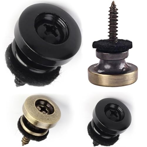 Bztzhm Gitarrengurt Schlösser, 4StkGitarrengurt Knöpfe, Gummi Gitarren Gurt Blöcke mit, Gitarren Gurt Blöcke, Gitarrengurt Knöpfe Metall, für E-Gitarre, Akustikgitarre, E-Bass, Akustikgitarre
