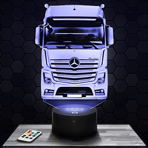 Nachttischlampe - Touch-Nachtlicht Lastkraftwagen Truck 3D-LED-Lampe Illusion, Geschenkidee Weihnachten Geburtstag Junge und Mädchen Nachttischlampe Kinder- oder Erwachsenenzimmer TOP