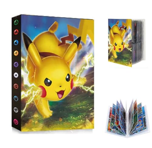 Sammelalbum für Pokemon, Sammelkarten Album 4 Taschen 30 Seiten 240 Karten Kapazität
