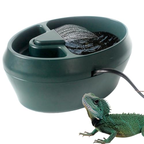 -Trinkbrunnen, Terrarium-Trinkbrunnen, Haustier-Reptilien-Trinkbrunnen, Schlangenschildschale, Wasserschale, Mehrzweck-Reptilien-Wasserschale, 2 In 1 Wasserversorgung, Amphibien-Trinkschale, Lei