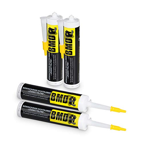 4x BMD – mur 310ml bauelastischer Anschlusskleber Dichtkleber Folienkleber Dichtmasse 310 ml für Anschluss von Dampfsperrfolien, Dampfbremsfolien, Dampfbremse, Dampfsperre…