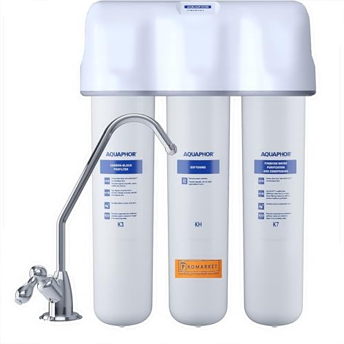 AQUAPHOR Wasserfiltersystem Crystal H mit Filter K3, K7, KH für hartes Wasser.