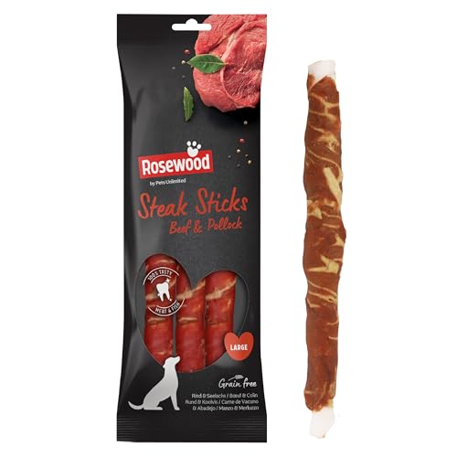 Rosewood Steak Sticks, große Hundeleckerlis, 3 Stück, 240 g