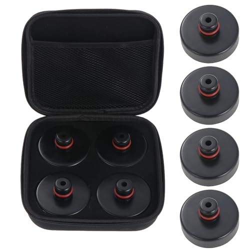 WiMas 4PCS Hebebock Pad Gummi Auto Jack Jack Point Pad Körper Pad Adapter mit Aufbewahrungstasche für Tesla Model 3/S/X/Y Fahrzeuge