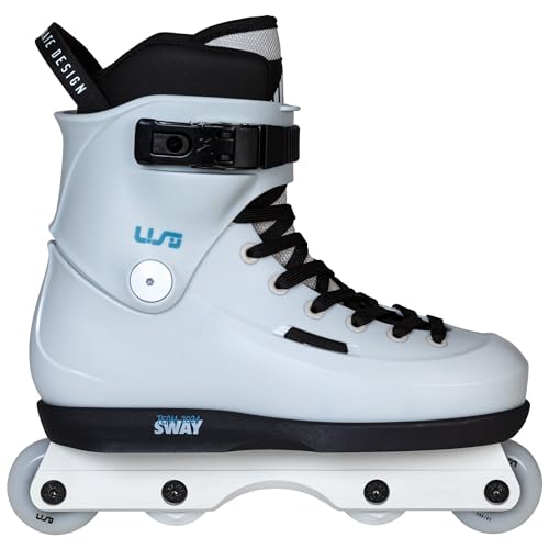 USD Aggressive Skate Sway Team 2024 - Inline Skate für Street, Skatepark und Halfpipe - Inliner Stuntskate Grau Gr. 37-46 mit Kizer Fluid IV Frame Team Basic Rollen - Anti-Rocker-Setup