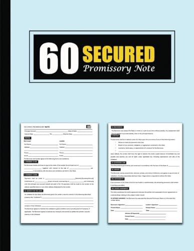 Secured Promissory Note: For Loan Agreements and Debt Protection