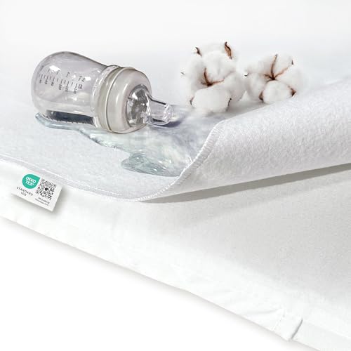 Makian Wasserdichte Betteinlage 90 x 40 cm/Matratzenauflage für Beistellbetten & Wiegen - Molton