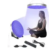 WRQIOO Solarium für Zuhause, Tragbare Rund Bräunungslampe mit 250 Stück Leds, 50W Solarium Gesicht mit Seinstellbares Ständer und Aufhängbare Hakenfür Gesicht und Körper
