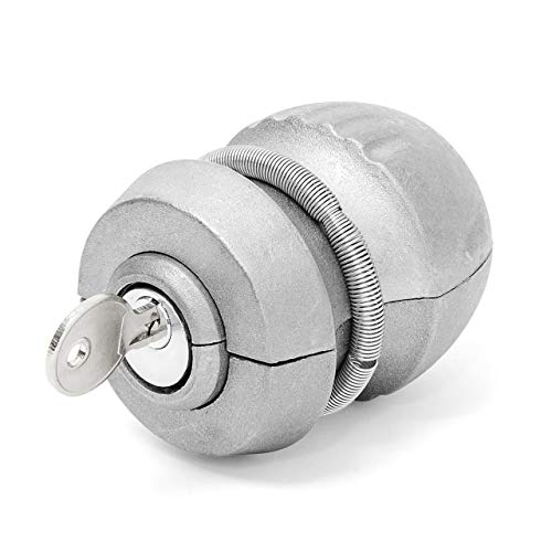 Relaxdays 10013640 Anhängerschloss Diebstahlsicherung für Kugelkupplung 5 cm, Grau