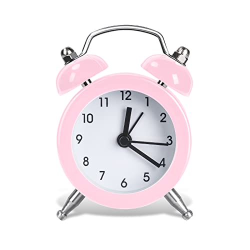 Vicloon Analoger Mini-Nostalgie Wecker, Nachttisch-Wecker mit lautem Alarm,Retro-Design Analoger Wecker,Geeignet für Kinder, Jugendliche und Senioren（Knopfbatterie Nicht im Lieferumfang enthalten