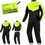 SHIMA HYDRODRY 2.0 Motorrad Regenbekleidung Kombi Wasserdicht Reflektierend Damen Herren Set Regenkombi Waterproof Regenschutz Atmungsaktiv Motorradkombi (Motorradanzug Unisex, Fluo, XL)