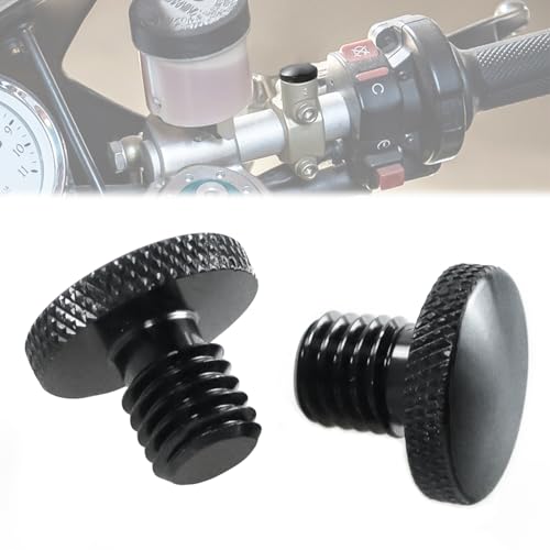 Motorrad Spiegel Blindstopfen Schrauben M8, Motorrad Abdeckkappen für M8 Spiegelgewinde, Gewinde Verkleidungsschrauben, 2×Rechtsgewinde/clockwise(Ein Paar)