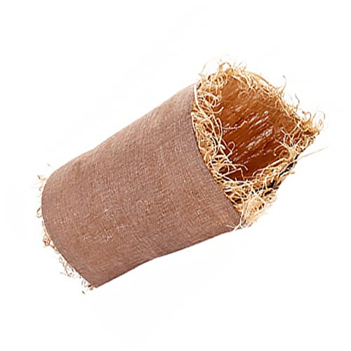 POPETPOP Hamster Tunnel nagerhaus Hasen Kleintier Kuschelhöhle Heimtier-Zubehör Animal Toys Töpfchen Kühlmatte Hütte Schlaftunnel für Haustiere Hasengrasnest Leinen- Khaki