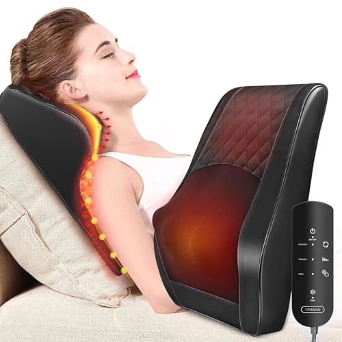 OMASSA Shiatsu Massagegerät, Nackenmassagegerät mit Wärme, 3D Knet Rückenmassagegerät, Muskelschmerzlinderung für Nacken, Rücken, Beine, Geschenke für Männer, Frauen, Mama, Papa