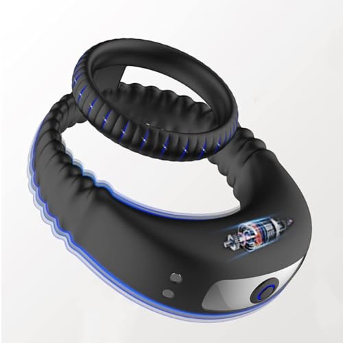 Jomyu Penisring Vibrator Penis Cock Ring Mit 10 Vibrationsmodi Penis Ring Erotik Sex spielzeug für Paare extrem Cockring Klitoris Stimulator Sex Toys Doppel-Penisringe Porno Sexspielzeug für Männer