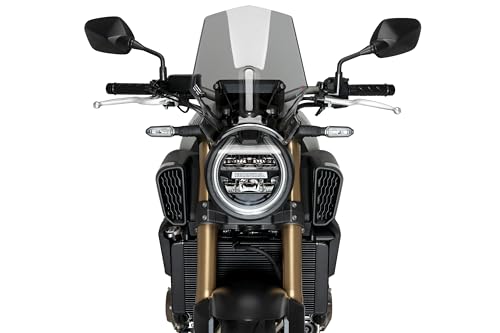 Puig 21960H New Generation Sport Verkleidungsscheibe für Honda CB650R Neo Sports Cafe 2024 und CB650R Neo Sports Cafe eClutch 2024 – Aerodynamisches Design und Verbesserter Schutz, Getönt
