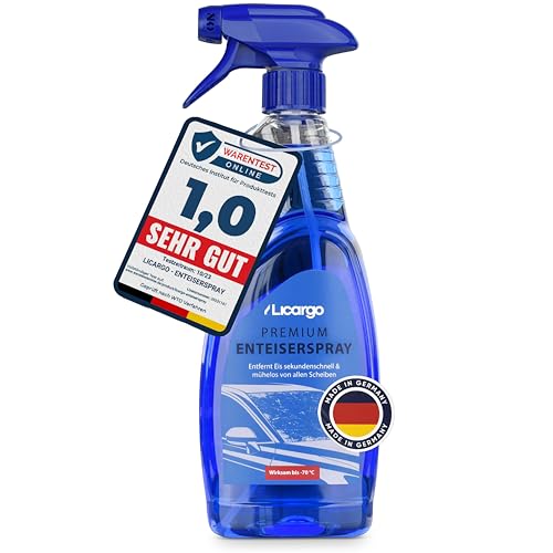 LICARGO Enteiserspray Auto (750ml) - entfernt Eis sekundenschnell & mühelos - Scheibenenteiser Spray Auto bis -70°C - effektiver Scheiben Enteiser Auto, Eisspray Auto für Autoscheiben Entfroster