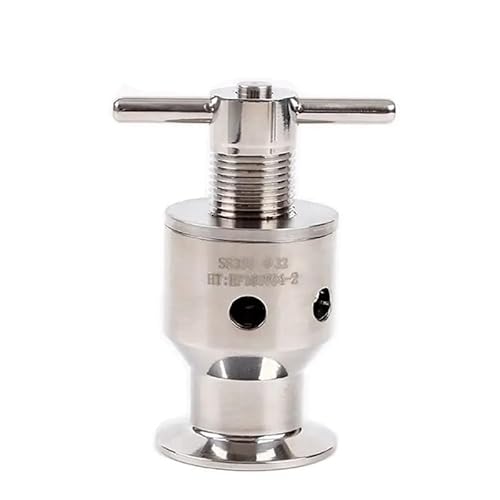 MNUPL 1 stück Rohr OD 32mm SUS304 1,5 "Tri Clamp Sanitär Einstellbare Druck Relief Sicherheitsventil 0,5-6 Bar Auspuff Vent Ventil