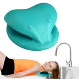Nackenkissen Zum Haarwaschen für Kinder, Shampoo-Station für Waschbecken Tragbares Shampoo-Becken für Kinder Ergonomisches Haarwaschkissen für Waschbecken Badewanne (Grün)