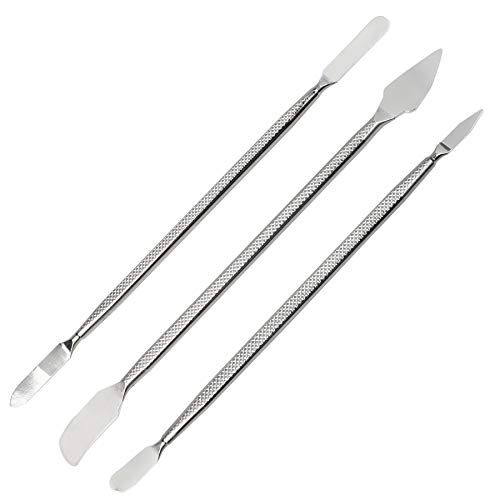 YEYIT 3 Stück Metall Spudger Reparatur Öffnungswerkzeug, Metall Spatel für Demontage von Tablet Bildschirm, Reparaturset für Mobiltelefone, iPad, Tablets, Laptops