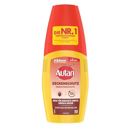 Autan Zeckenschutz Pumpspray, Insektenschutz, zum Schutz vor Zecken und Mücken, 100 ml