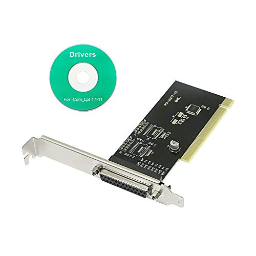 CERRXIAN 1-Port PCI Parallel Card PCI Port Card Adapter 25Pin Parallel Lpt PCI to Parallel DB25 Printer Port Controller Card