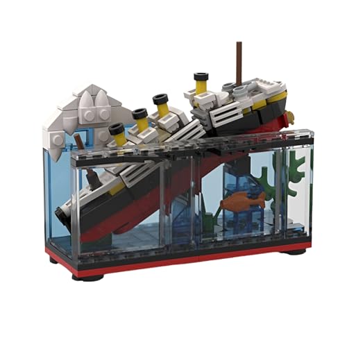 DzirePada Titansink Bruch MOC Bausteine Bausatz, 247Stück Kreuzfahrtschiff Schiffswrack Boot Modell Spielzeug, Bootskonstruktion Klemmbausteine Kit, Ideen Geschenke für Fan Kinder Erwachsene