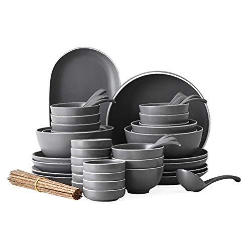 Feines Geschirrsets, Teller Keramik -Abendessen, 16 Stück Nordic Style Porzellan -Kombination Set
