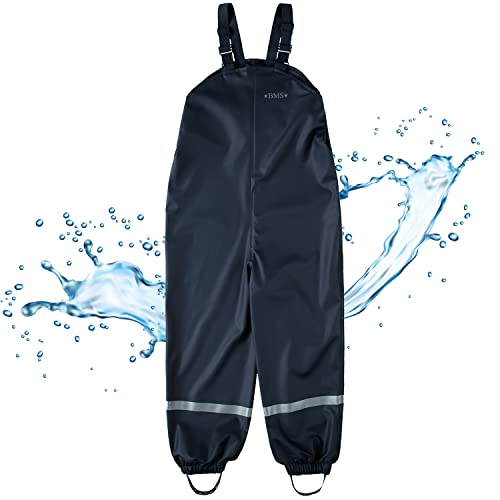 BMS Regenhose Buddelhose Matschhose wasserdicht für Kinder in Marine Größe 98