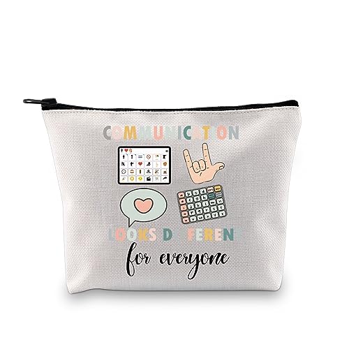PLITI Sprechtherapie-Geschenk, Sprachsprache, Pathologen, Geschenk, Kommunikation, Sieht für jeden Anders aus, SLPA-Geschenk, Make-up-Tasche, Unterschiedliche Kommunikation Bagu, modisch