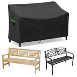 Neuradical 2/3/4-Sitzer-Gartenbank-Abdeckung wasserdicht, Abdeckung gartenbank Winterfest 420D Oxford-Gewebe, Winddicht, sonnenlicht- und lichtbeständig, für Terrassenbänke im Freien 163x66x63/89cm