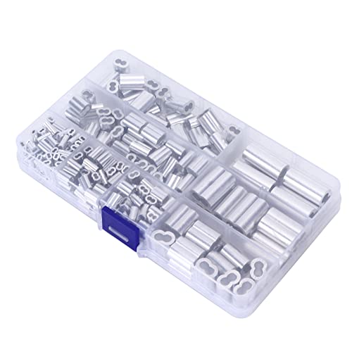 250pcs Set Aluminiumkabel Ferrule 8 Blende Doppel -Fass -Drahtseil Seilhülle für die RV -Eisenbahnindustrie